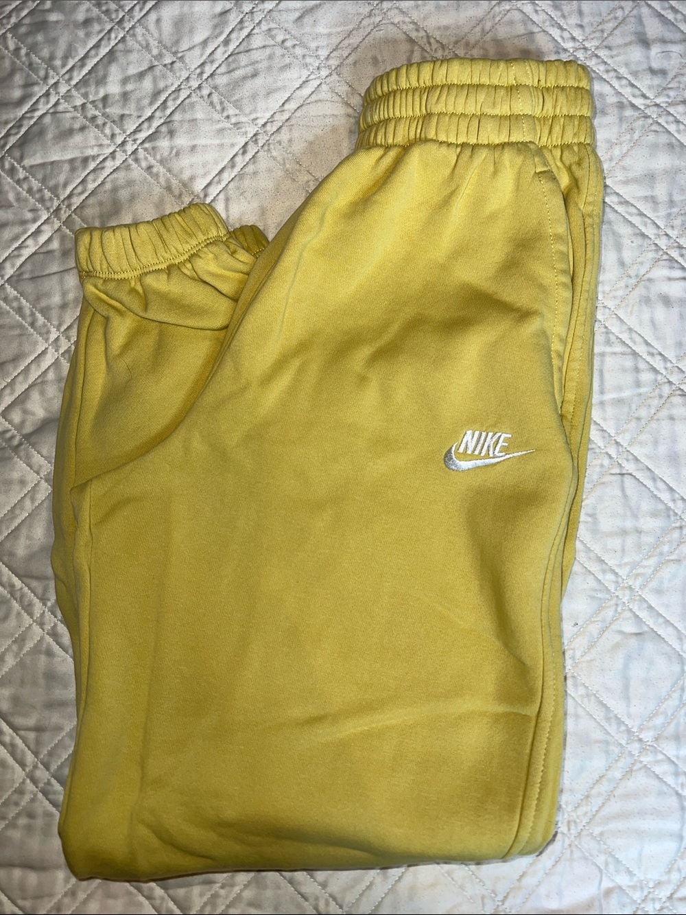 Nike Kids Yellow Jogger Sweatpants Medium